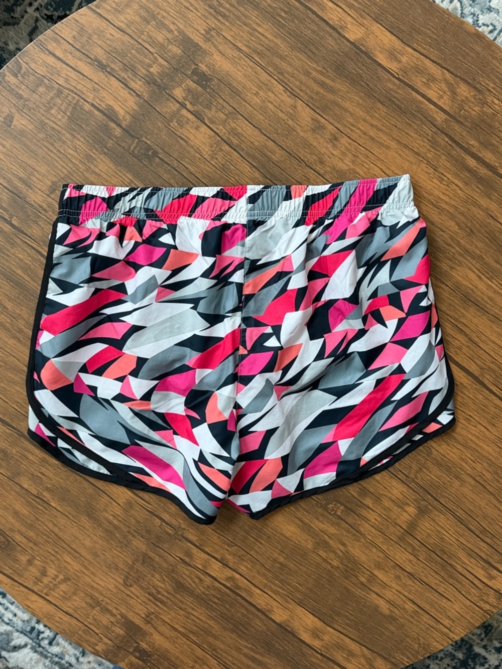 Calvin Klein Athletic Running Shorts L Large Geometric Print Lined Drawstring - Picture 4 of 4
